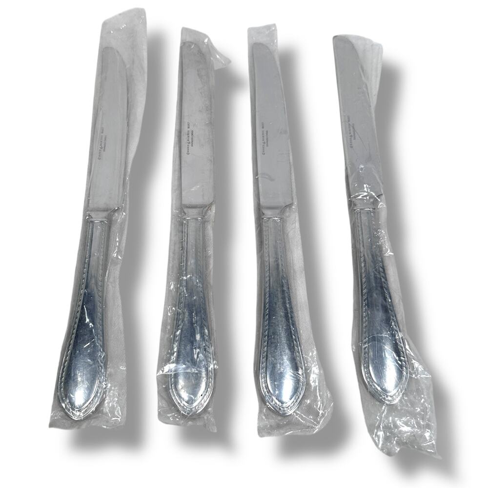 Reed & Barton Flatware Dinner Knives Tanglewood Tradition Stainless Lot of 4 New